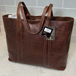 FRYE Melissa Shopper Purse Shoulderbag Tote NWT Dark Brown